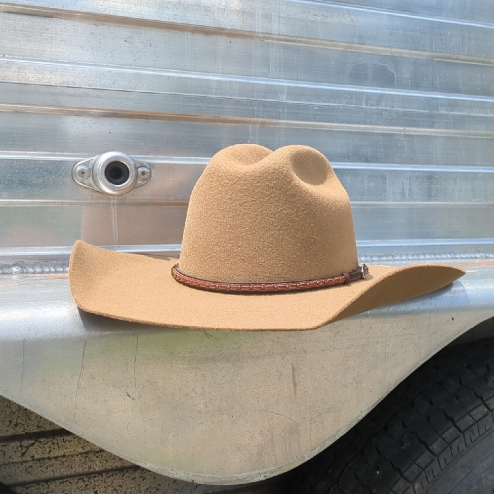 Tan Cowboy Hat with Brown Band